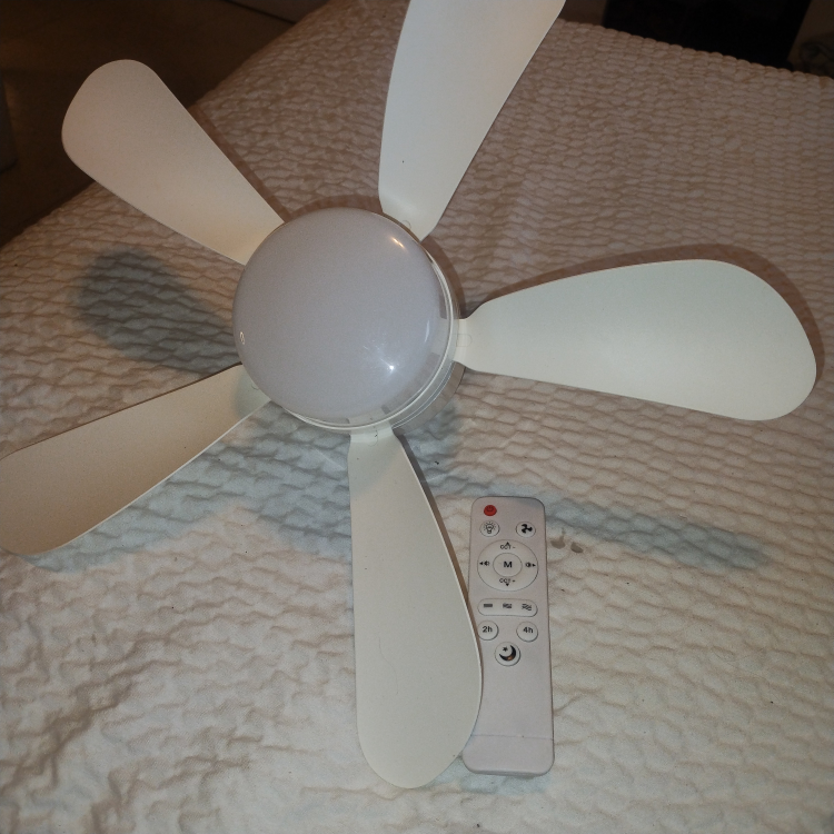 Fanjets Mini Ceiling Fan with Remote - White