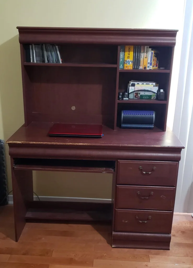 Wooden Desk with Hutch / Computer Desk thumbnail