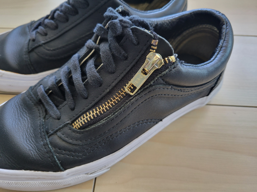 Vans Black Leather Sneakers - Women's Size 5 - photo 3