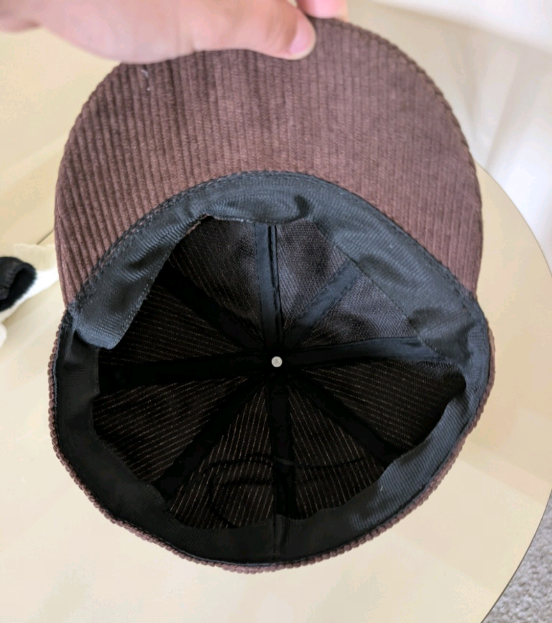 Corduroy Newsboy Cap - Brown - photo 3