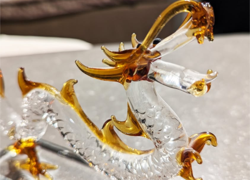 5.5" Long Glass Dragon Figurine - Home Decor - photo 2