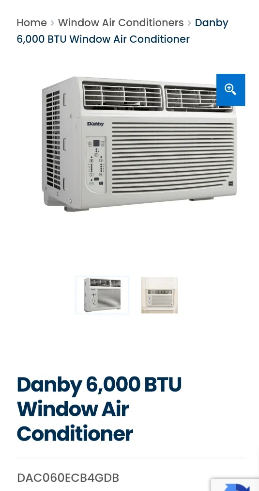 Danby 6,000 BTU Window Air Conditioner with remote controller thumbnail