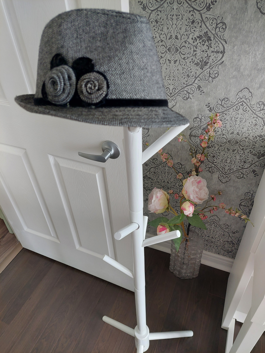 2 White Wooden Coat Rack Stands both for $30 50.5"H - photo 2