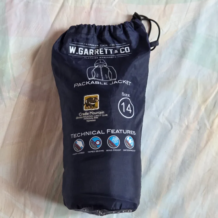 W. Garrett & Co Navy Blue Packable Jacket thumbnail