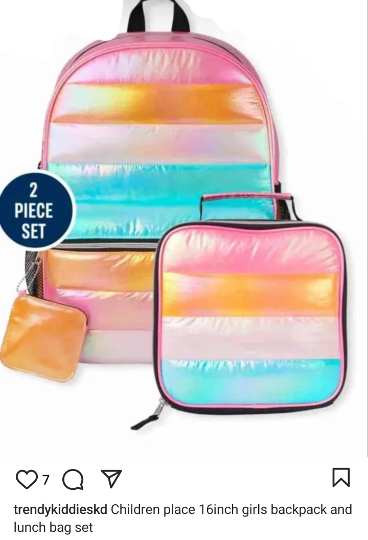 Girls School Backpack and Lunch bag thumbnail