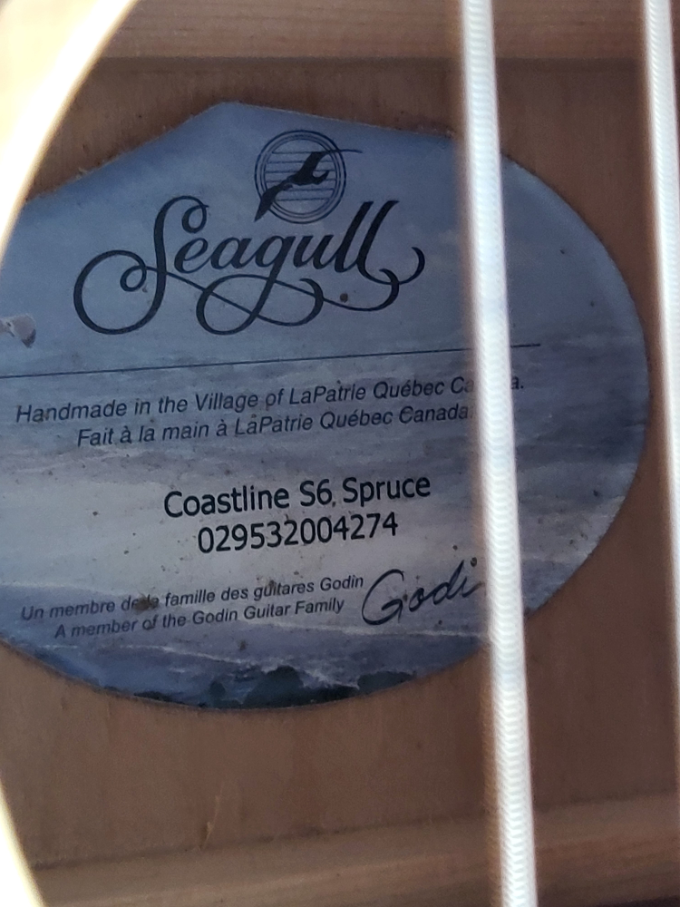 Seagull Coastline S6 Spruce Acoustic Guitar & Stand. - photo 3