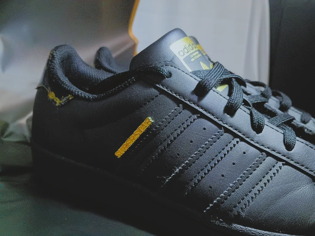 Adidas Superstar Black & Gold Shoes thumbnail