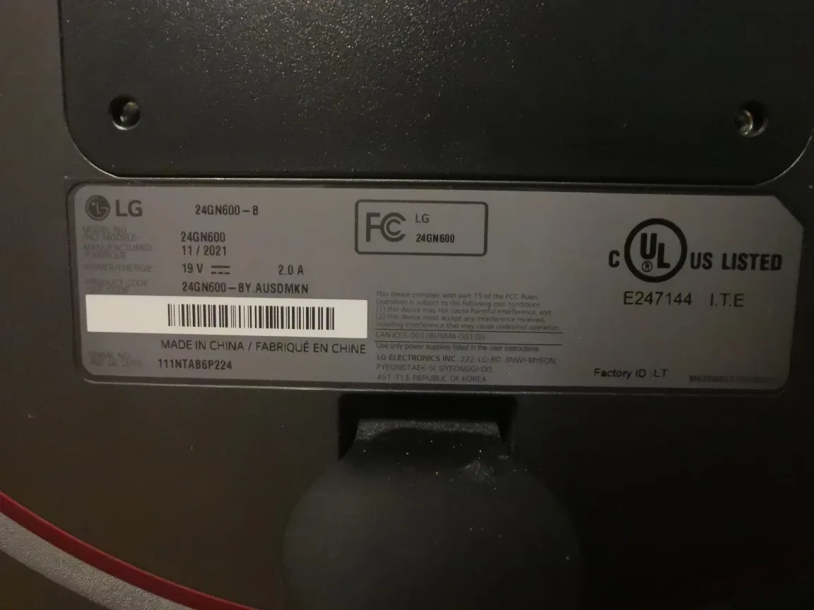 LG 24GN600-B 24" Gaming Monitor image indicator(3)