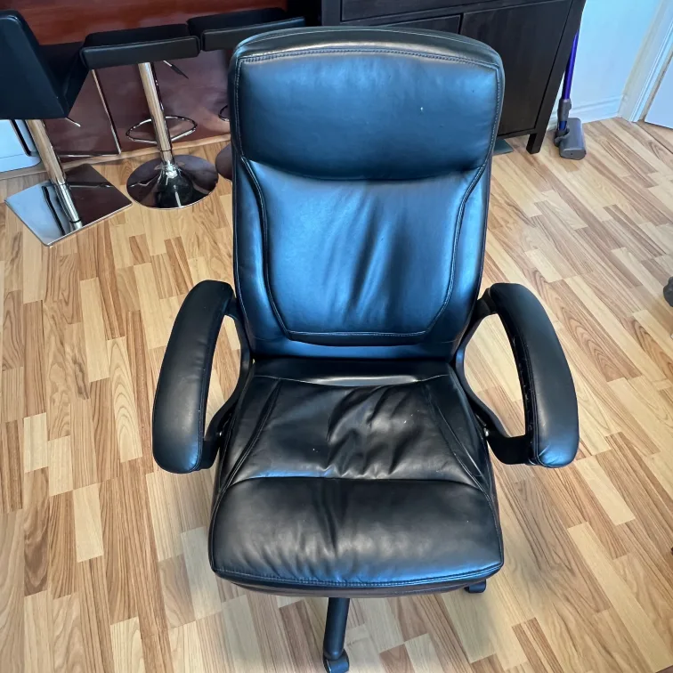 Black Leather Office Chair thumbnail