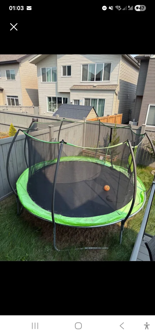 15 ft Trampoline - Green Trim thumbnail