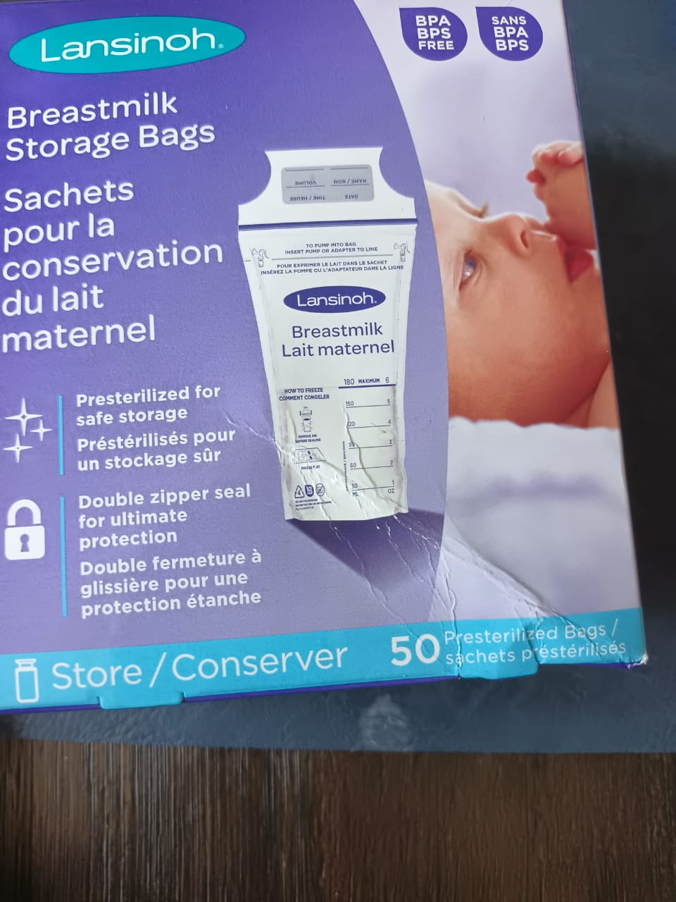 Lansinoh Breastmilk Storage Bags, 50 Count