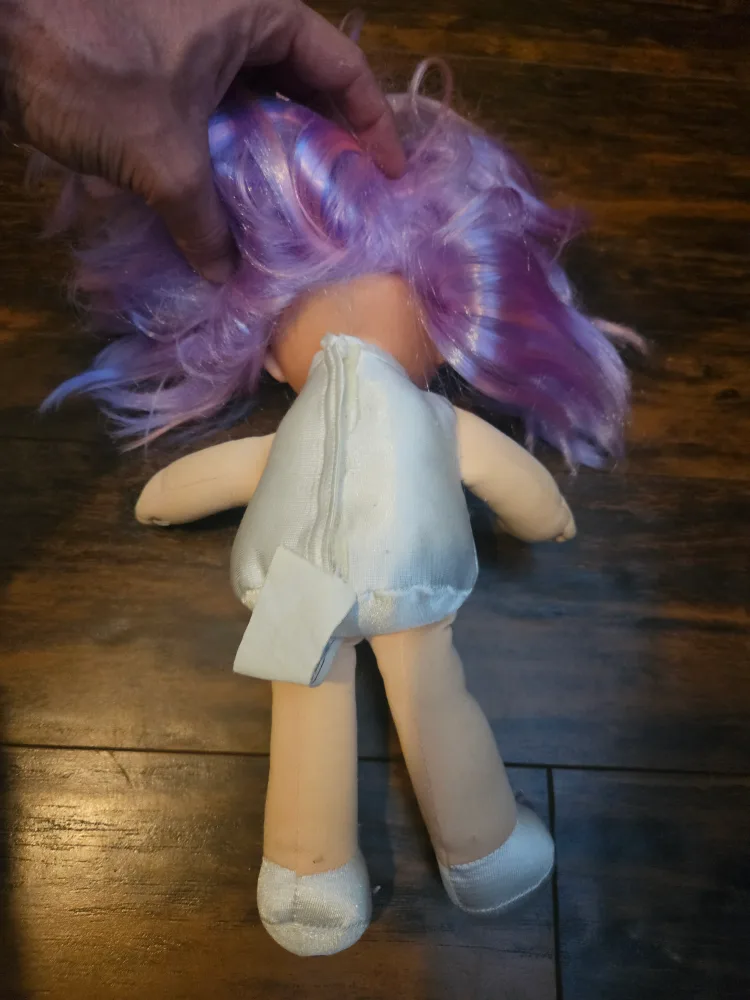 Vintage 1992 PJ Sparkles Purple Light Up Soft Plush Doll image indicator(3)