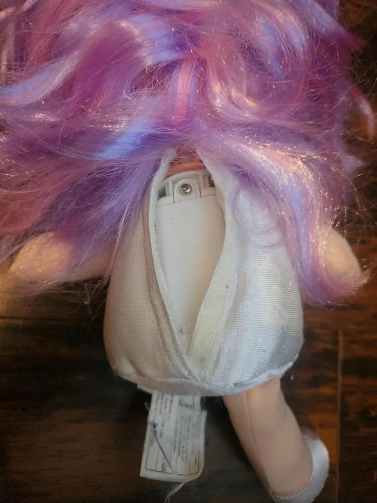 Vintage 1992 PJ Sparkles Purple Light Up Soft Plush Doll image indicator(4)