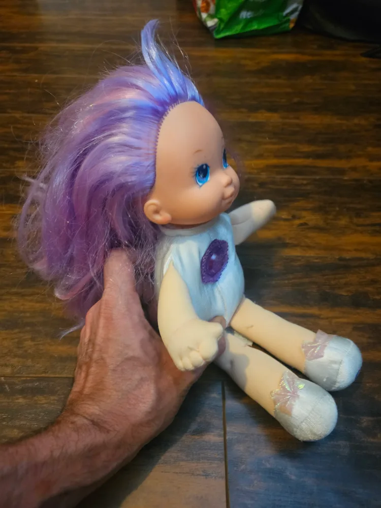 Vintage 1992 PJ Sparkles Purple Light Up Soft Plush Doll image indicator(6)