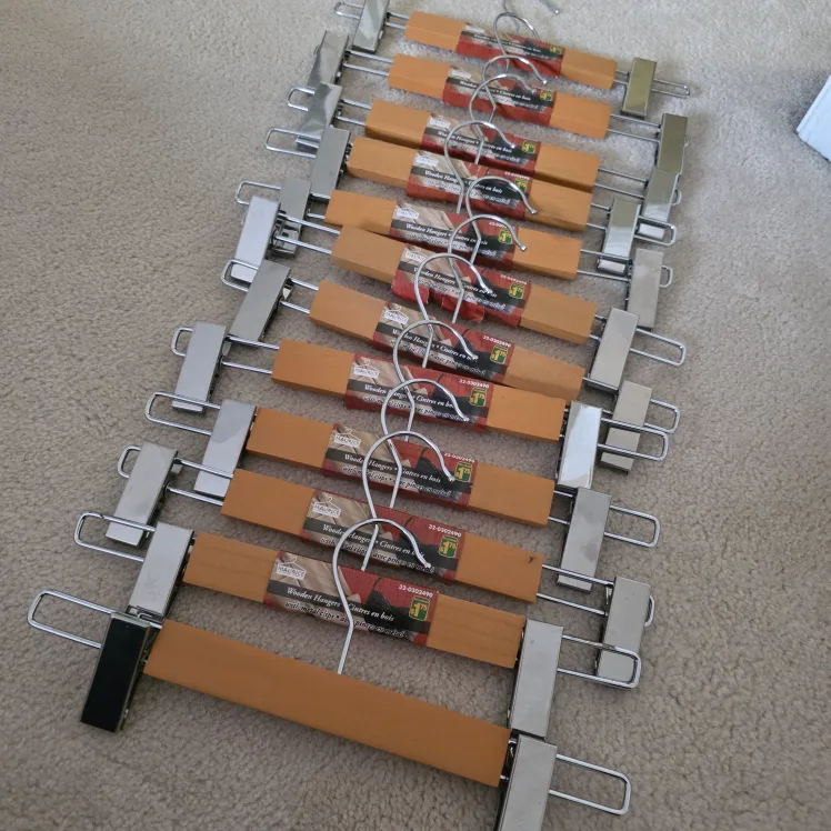 Maurice Wooden Hangers with Metal Clips (12) image indicator(2)