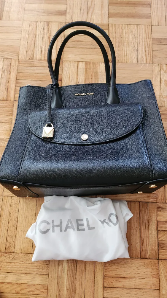 Michael Kors Black Leather Bag – Like New thumbnail