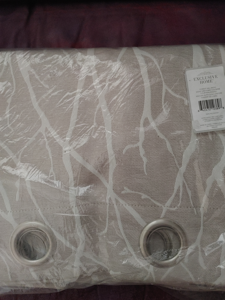 🧡BRAND NEW DOVE GREY BLACKOUT CURTAINS 108" X 84" - photo 2