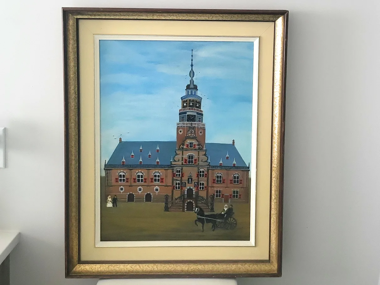 original L. Mulder painting of Stadhuis of Franeker. Netherlands image indicator(2)