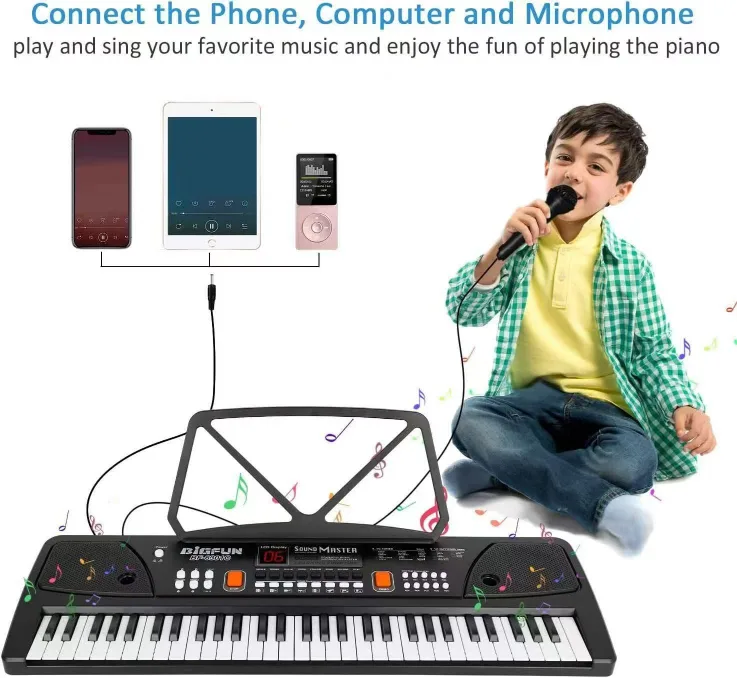 Bigfun BF-6601C 61-Key Electronic Keyboard with Microphone thumbnail