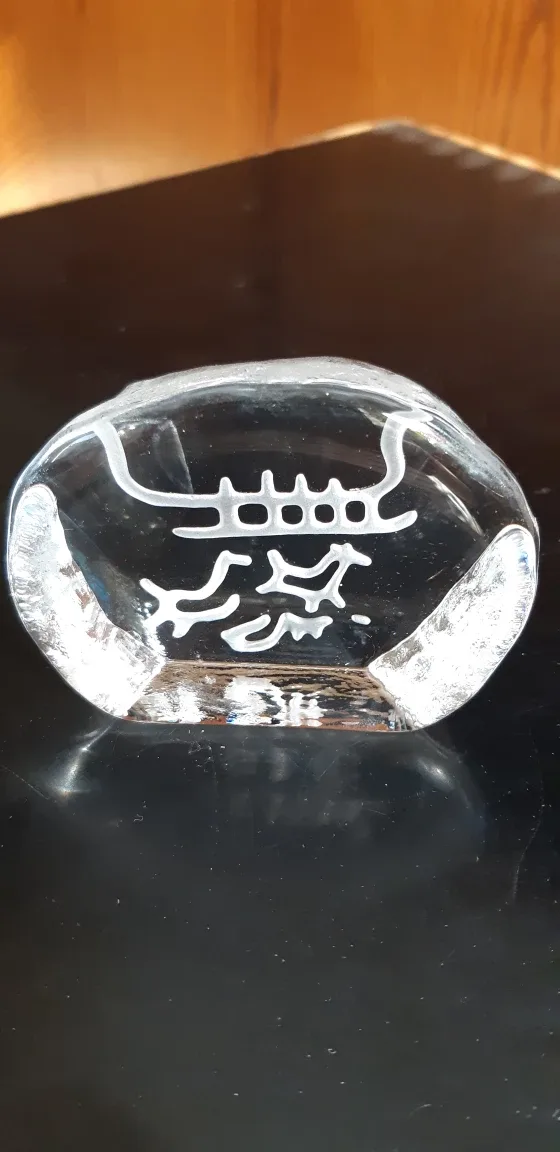 Crystal Viking Ship Paperweight thumbnail