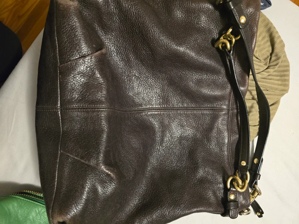Coach Brown Leather Shoulder Bag thumbnail