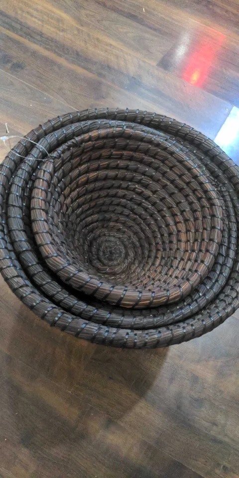 wicker pots/bowls - set of 3 image indicator(3)