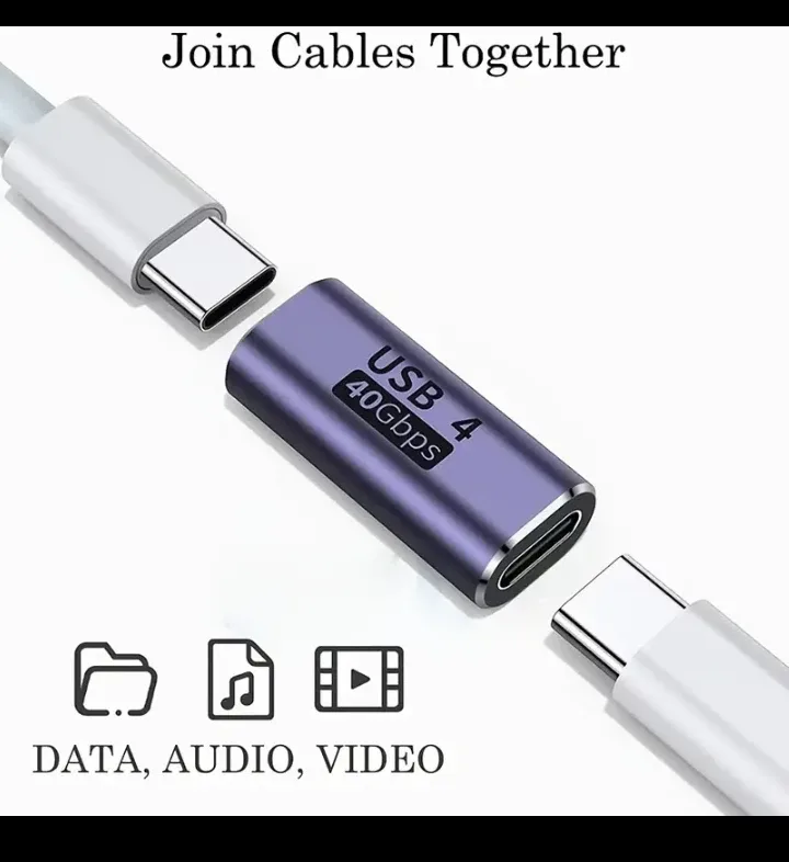 Super Fast USB-C Female to Female Type C OTG Adapter thumbnail