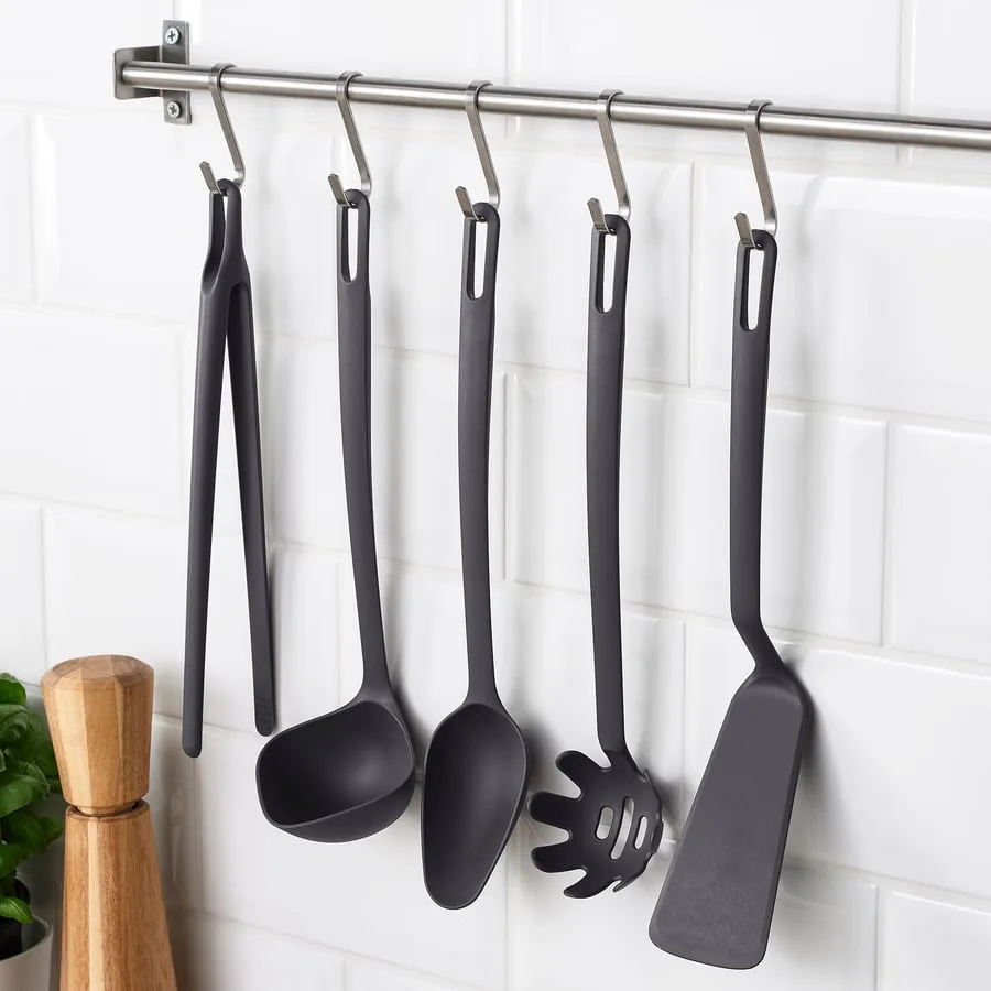 IKEA GNARP Kitchen Utensil Set, 5-piece, Dark Grey thumbnail