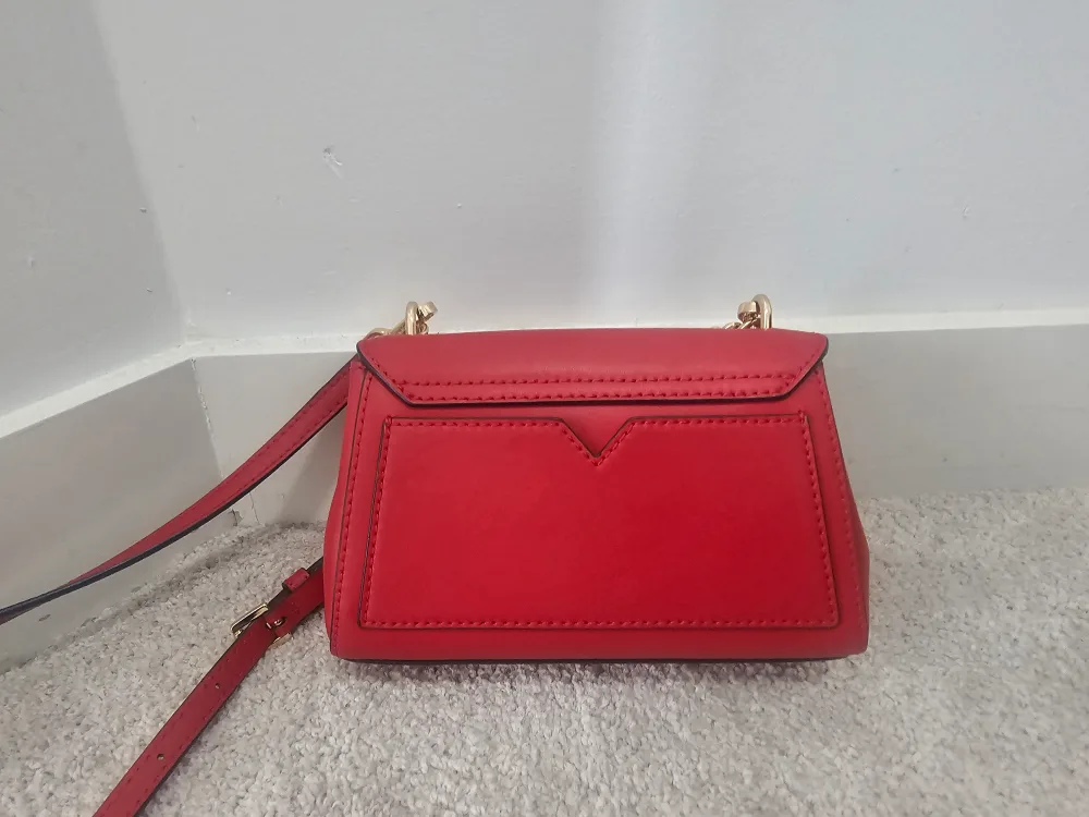 Authentic Michael Kors Red Leather Crossbody Bag image indicator(3)