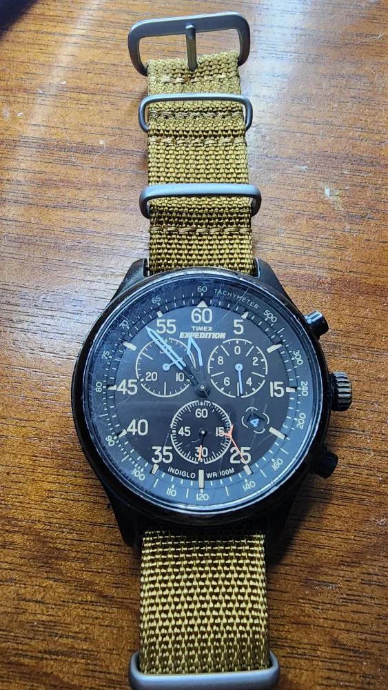 Broken Timex Expedition Chronograph Watch thumbnail