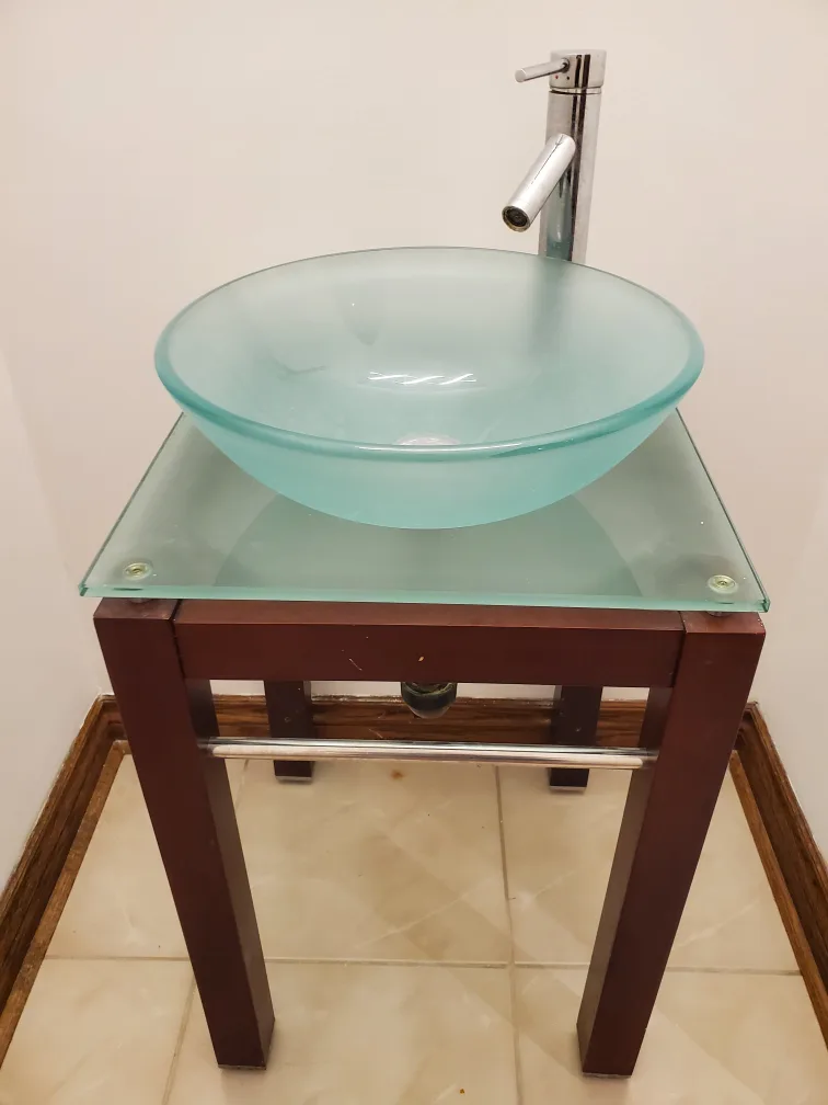 Glass Vessel Sink with Stand thumbnail