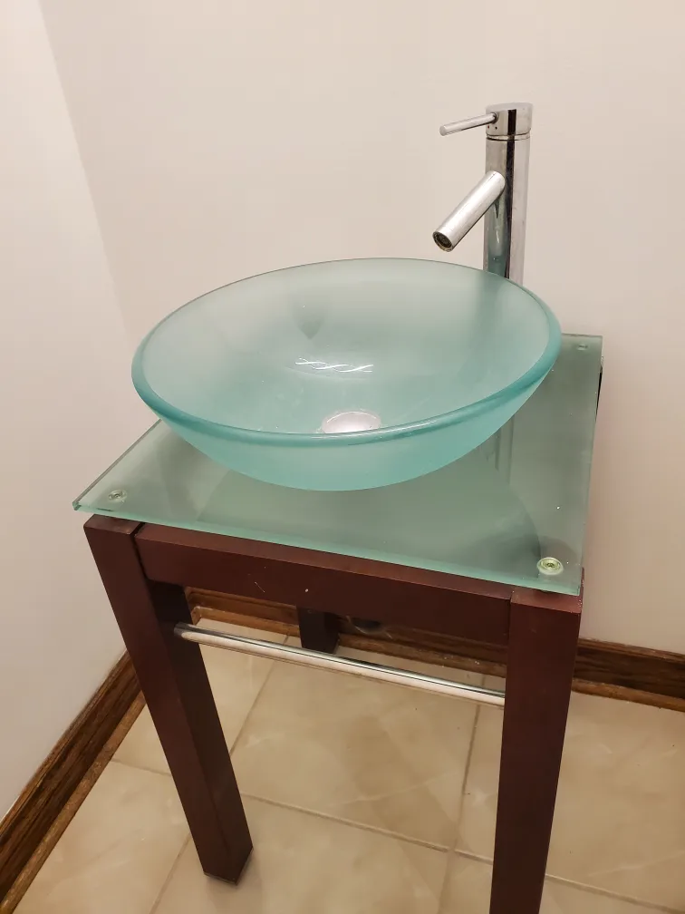 Glass Vessel Sink with Stand image indicator(2)