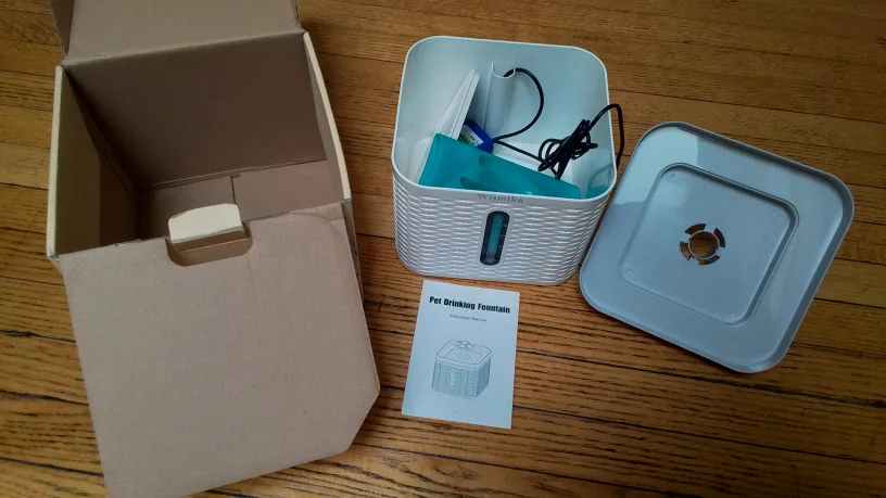 Wismika 2.5L Pet Drinking Fountain w/ Filters image indicator(6)