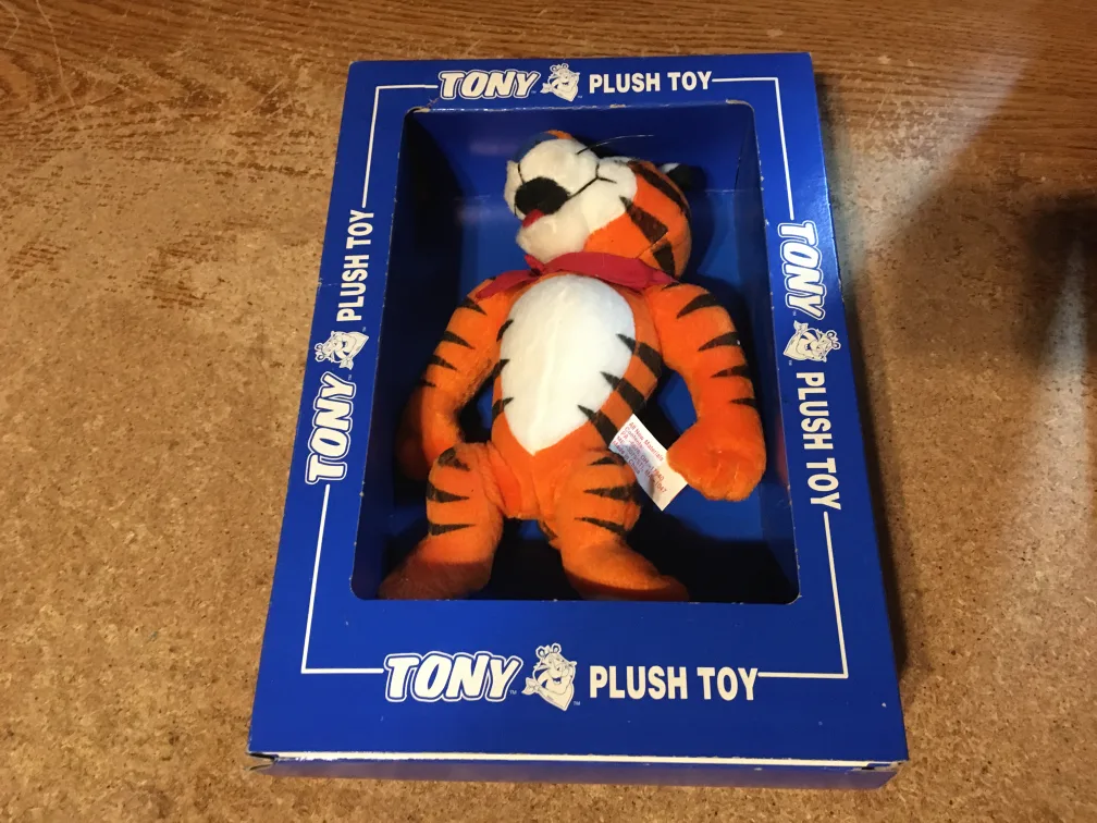 1997 Tony the Tiger Plush Toy in Box Kellogg's frosted flakes thumbnail
