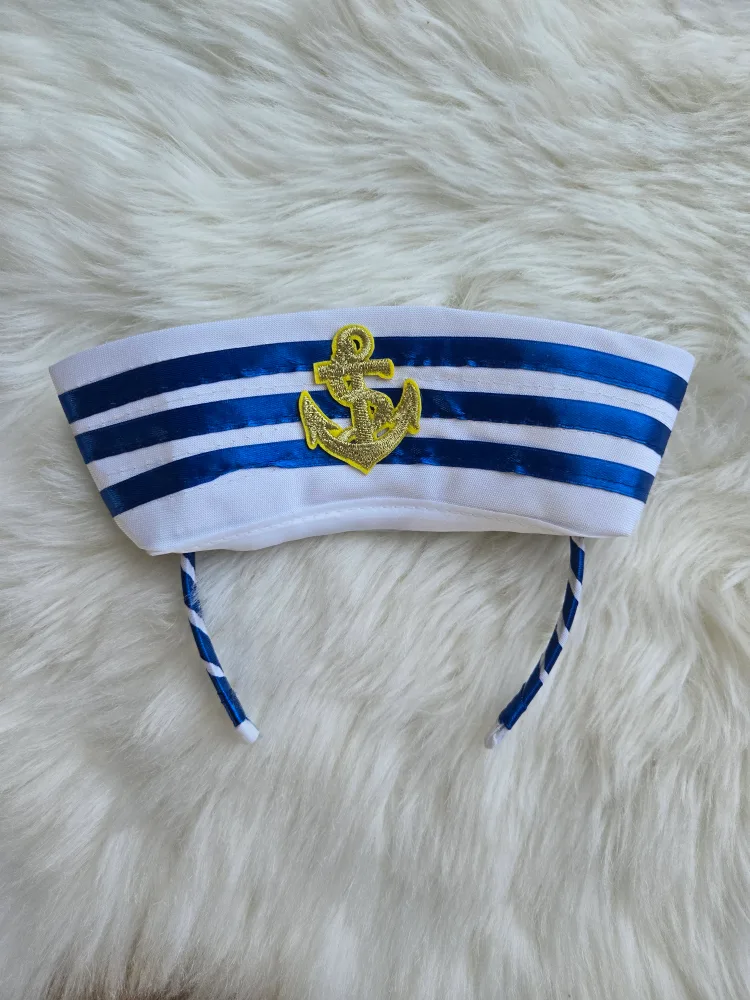 Sailor Hat - Blue & White thumbnail