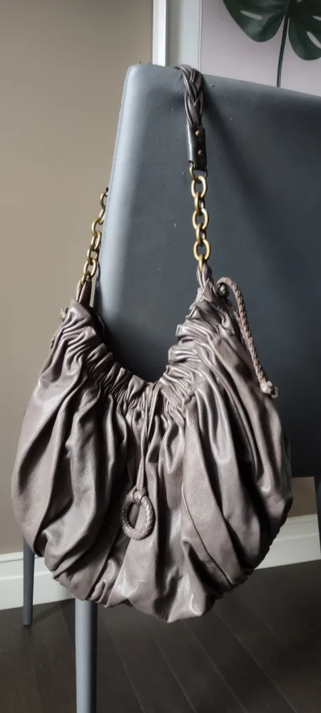 BCBGMAXAZRIA sofe  cowhide Hobo Bag thumbnail