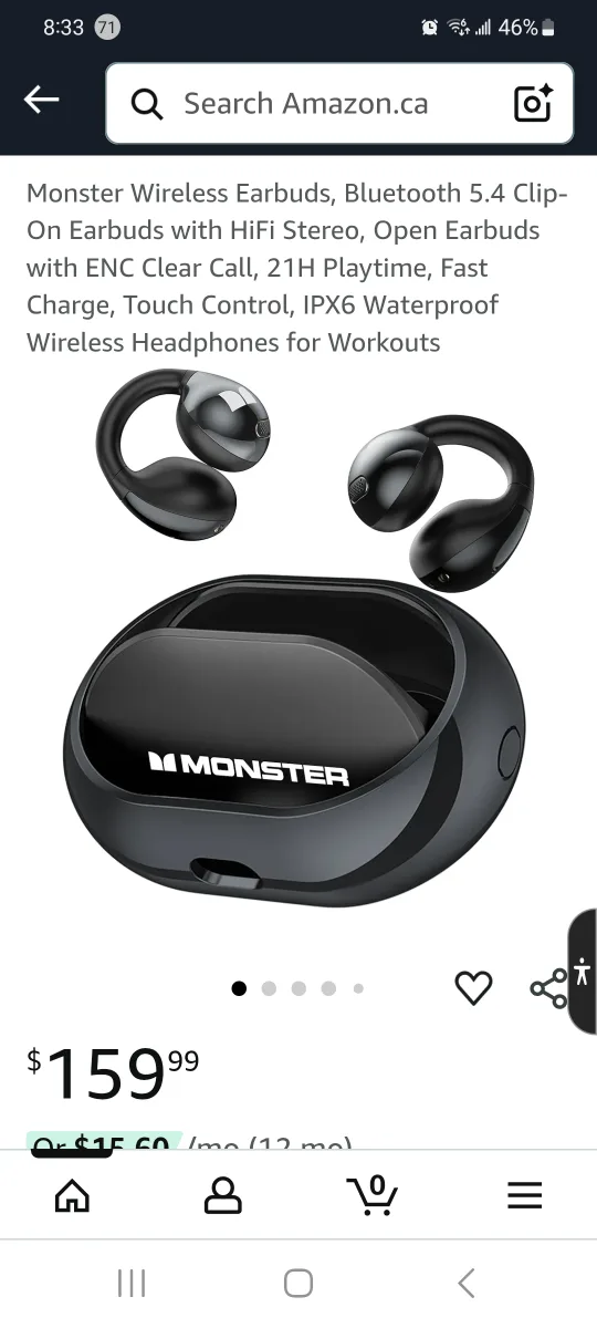Monster Wireless Earbuds - HiFi Stereo, Open Earbuds thumbnail