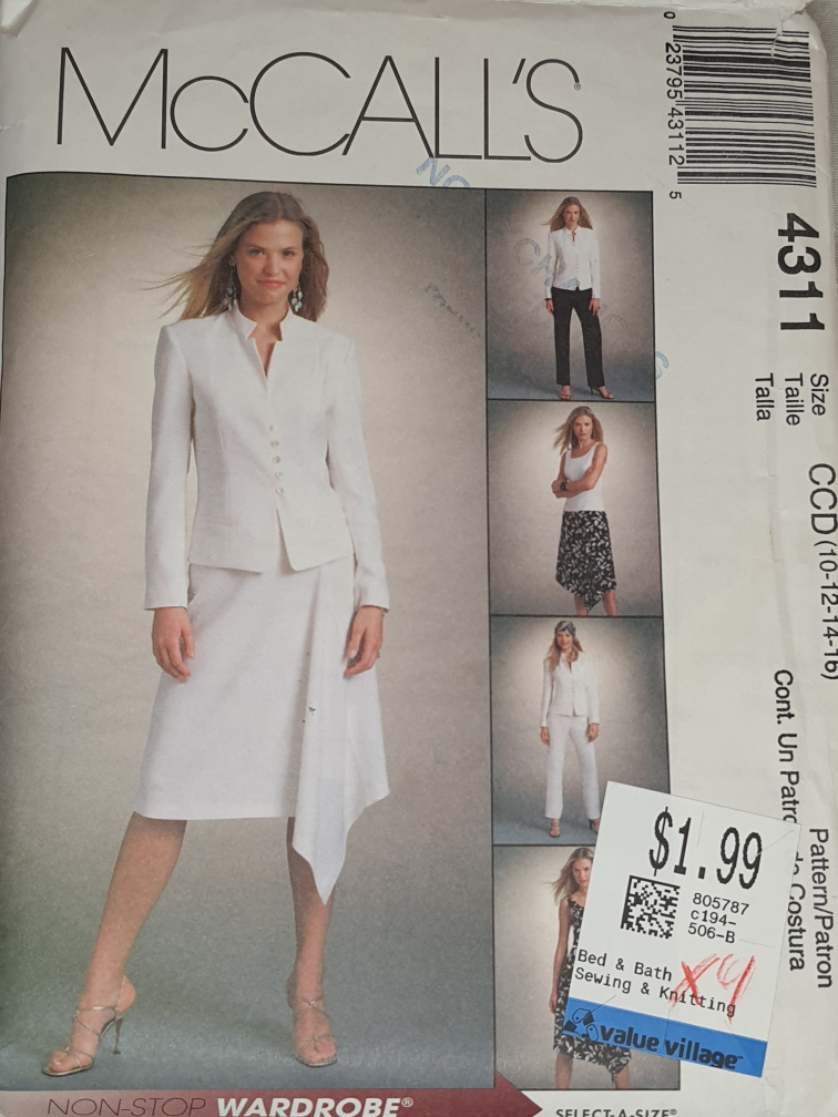 McCall's Sewing Pattern 4311, Size CCD (10-12-14-16)