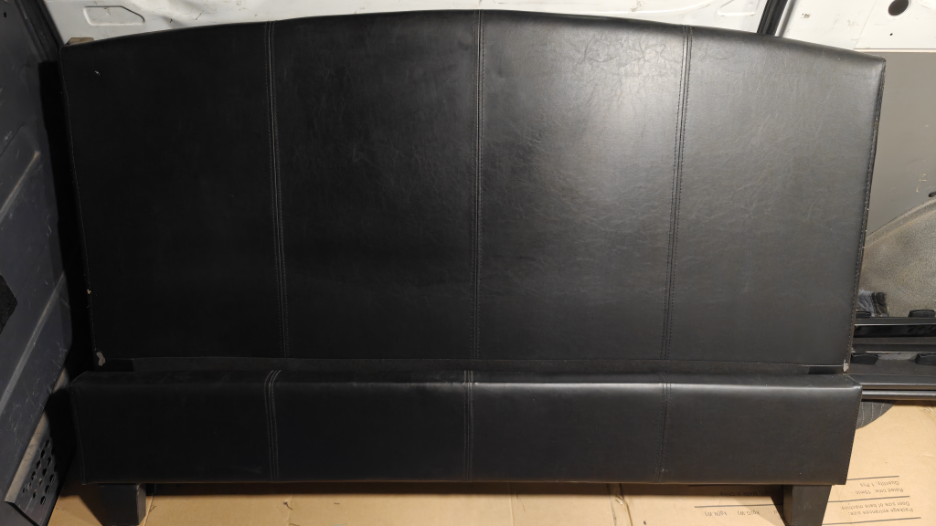 Black Faux Leather Bed Frame (Double/Full) - photo 2