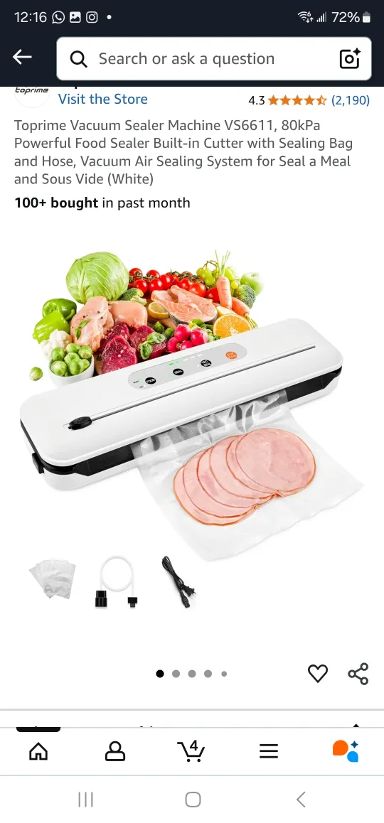 Toprime VS6611 Vacuum Sealer - New in Box! thumbnail