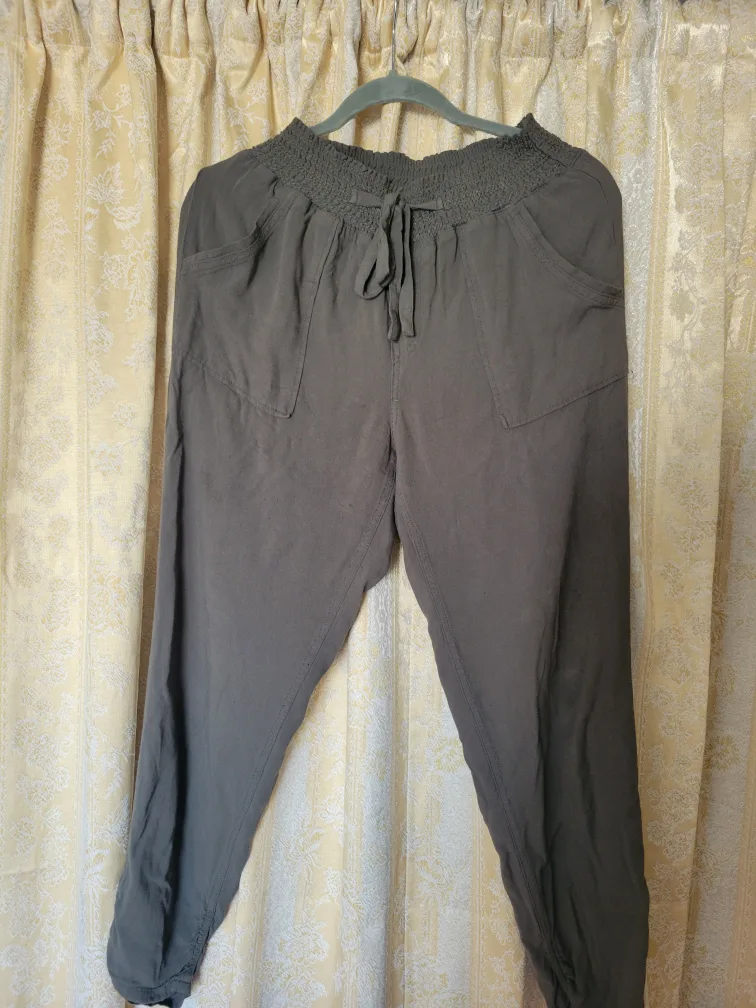 Olive Green Drawstring Lounge Pants thumbnail
