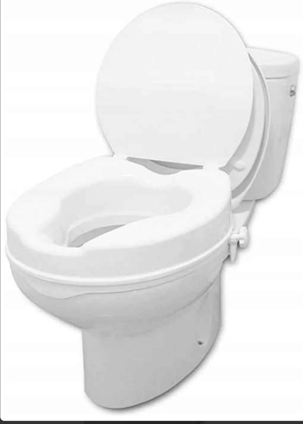 NEW in Box, 4" Toilet Seat Risers for Seniors with Lid ...sealed thumbnail