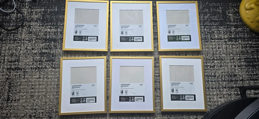 6 IKEA Lomviken Gold Picture Frames (20x25cm) thumbnail
