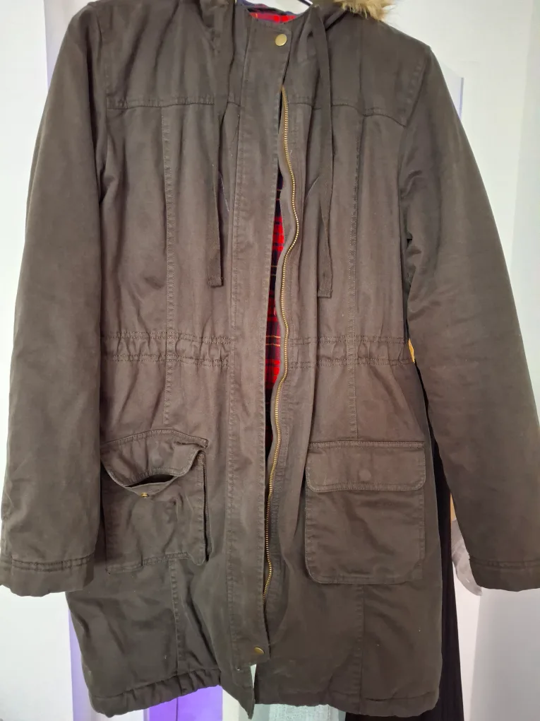 Old Navy Olive Green Parka - Size Large thumbnail