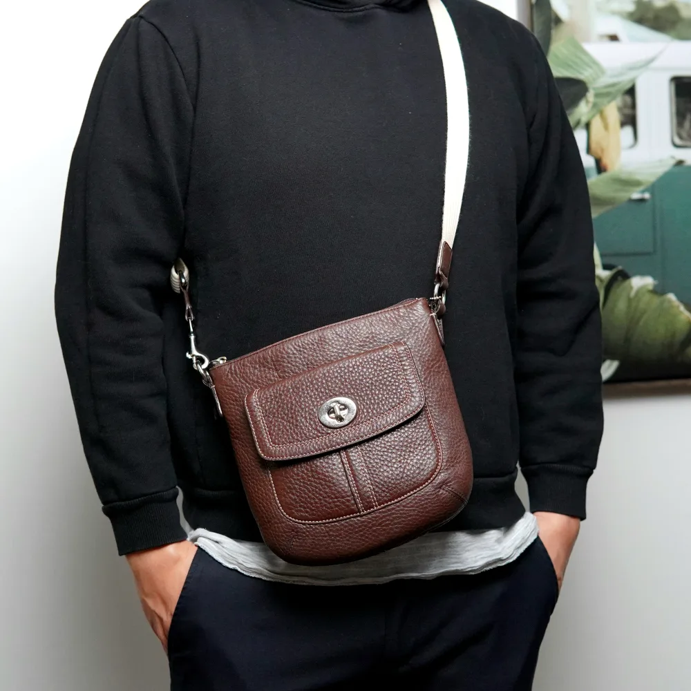 Coach Brown Leather Crossbody Bag image indicator(6)