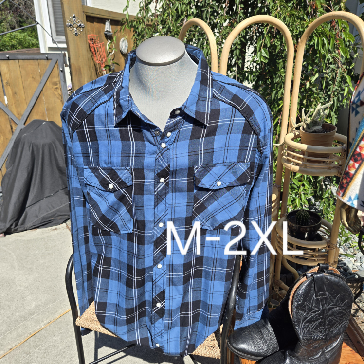 Distillery Apparel Plaid Western Shirt Men’s  2XL
