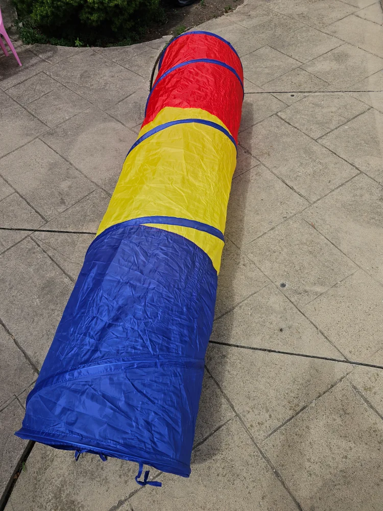 Kids Play Tunnel - Red, Yellow, Blue thumbnail