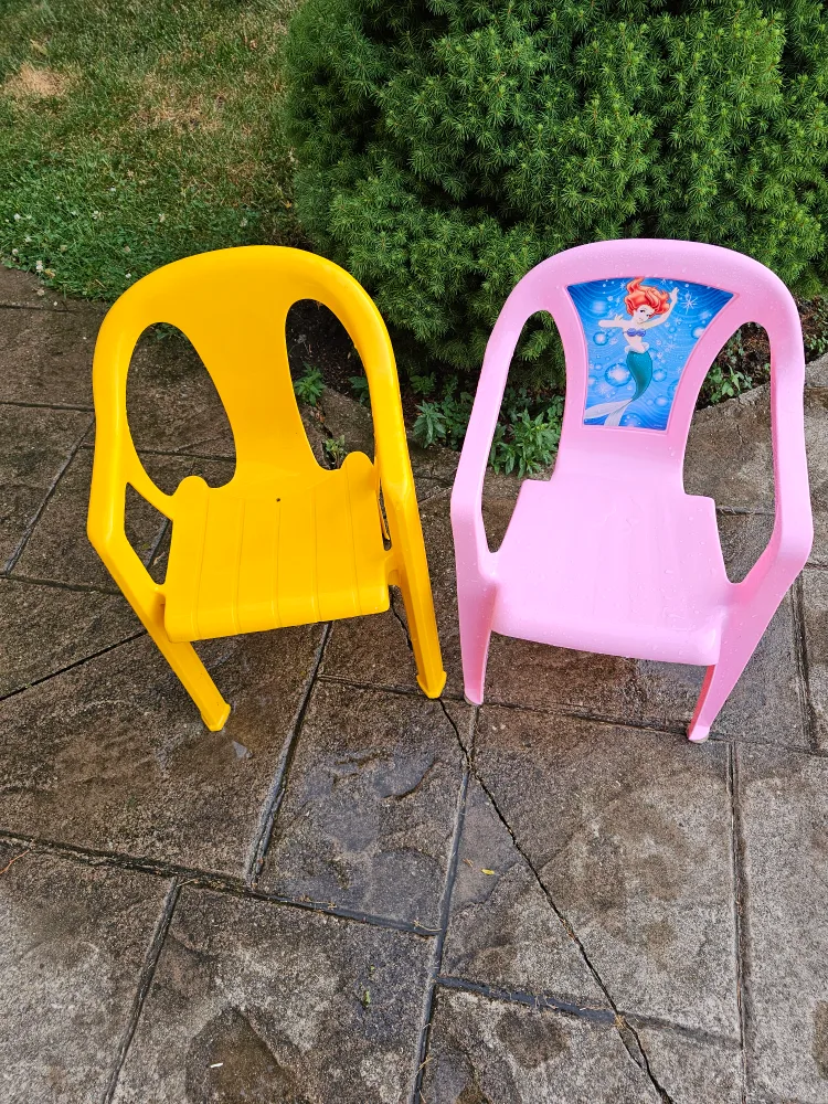 Kids Plastic Chairs - Yellow & Pink thumbnail
