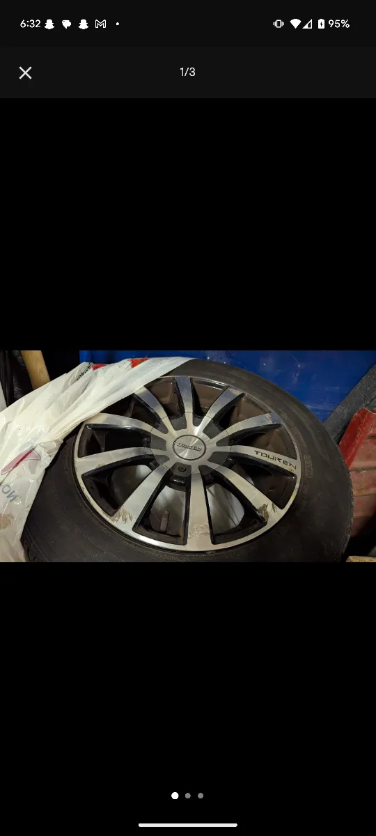 FAST SALE - 4X Touren Wheel with Motomaster Tire - 205/65R15 image indicator(5)