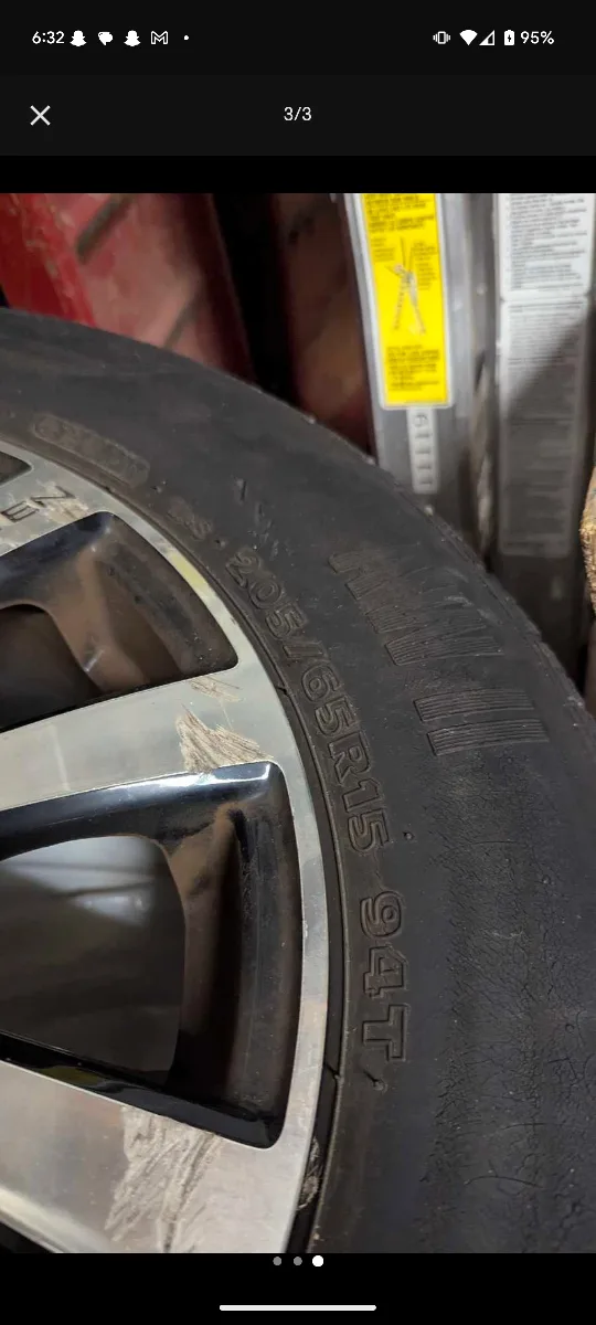 FAST SALE - 4X Touren Wheel with Motomaster Tire - 205/65R15 image indicator(6)